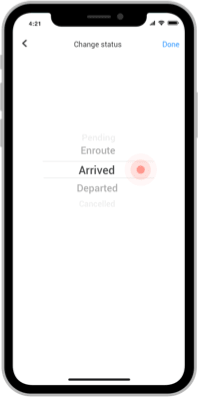 UPDATE BOOKING STATUS ON-THE-GO